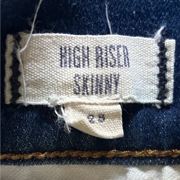 Madewell High Riser Blue Skinny Jeans size 25 - Picture 7 of 9